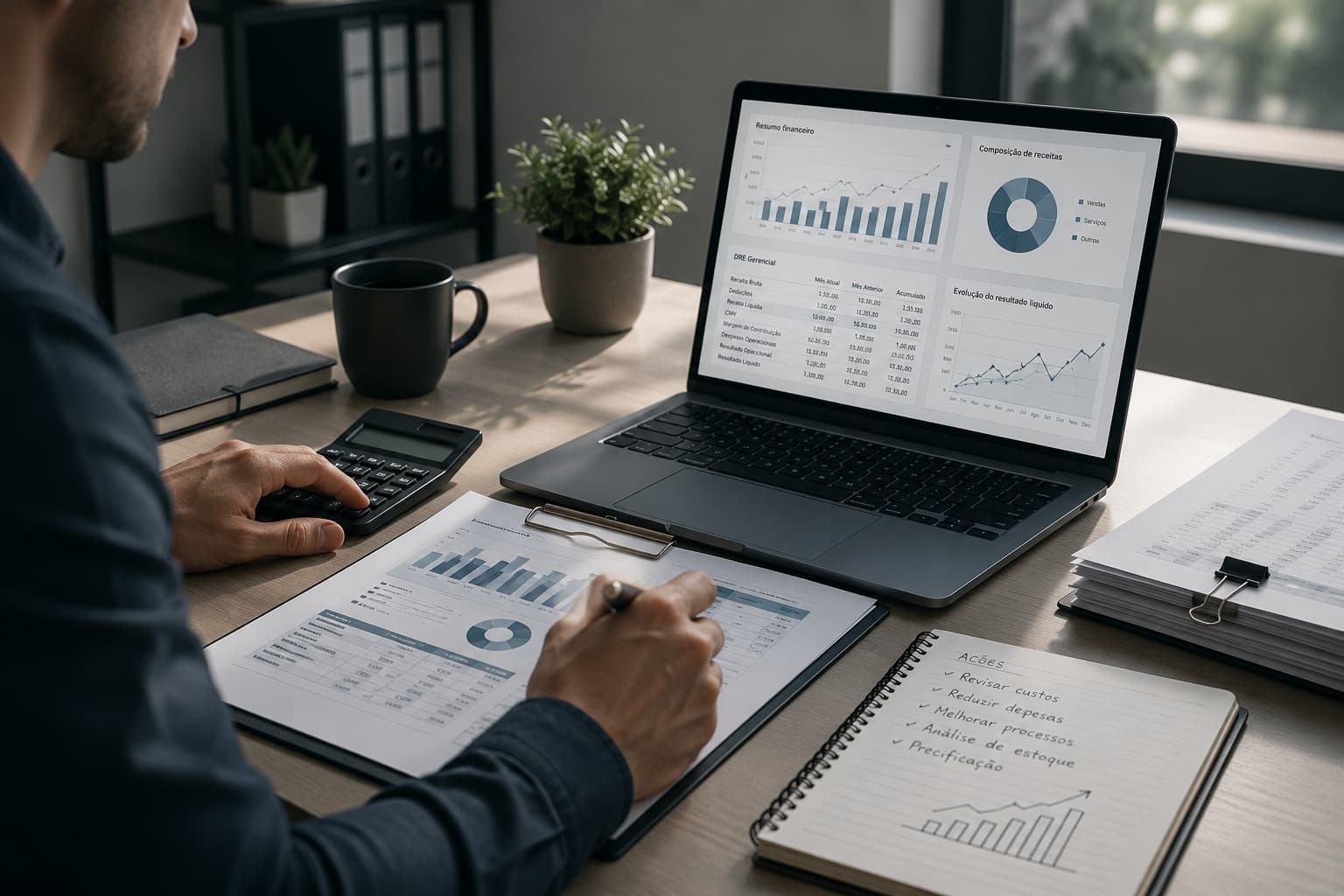 Análise de indicadores financeiros e ações de melhoria operacional